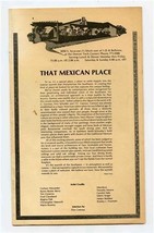That Mexican Place Menu S Syracuse Denver Colorado 1990&#39;s - £22.15 GBP