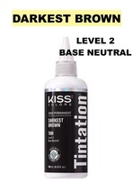 Kiss Tintation Semi-Permanent Hair Color 5 Oz Datrkest Brown T890 Level: 2 - £4.42 GBP