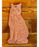 Made in Portugal Large Terra Cotta Tabby Kitty Cat Clay Wall Plaque – 10... - £11.86 GBP