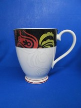 Noritake Swing 9337 Set Of 4 Footed Multicolored Mugs GUC  Produced 2007... - £30.66 GBP