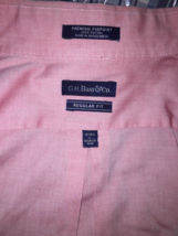 G.H. Bass &amp; CO. Mens 16- 16.5 34/35 Peach Long Sleeve Button-up Dress Shirt - £12.69 GBP