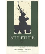 ROBERT MOTHERWELL Sculpture &#39;76 37.25&quot; x 23&quot; Lithograph 1976 - $218.79