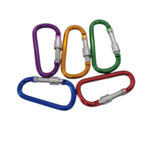 5x Aluminum Carabiner D-Ring Key Chain Clip Snap Hook Karabiner Camping ... - $8.90