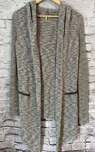 Free People Cardigan Womens XS Open Front Hooded Sweater Grey - $408.64 MXN