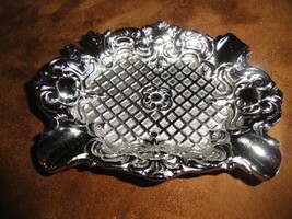 Fancy Nickel Chrome Brass Ashtray image 5