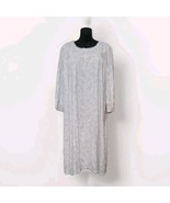 Vtg Amadora By Cuddledown Floral Cotton Nightgown Sz L Ruffle Long Sleeve - $24.99