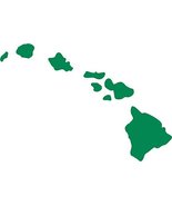 Picniva Green Hawaii HI map Car Vinyl Decal Sticker Laptop, Ipad, Window... - £3.07 GBP