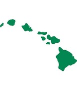 Picniva Green Hawaii HI map Car Vinyl Decal Sticker Laptop, Ipad, Window... - $3.91