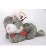 Vintage Aurora Gray Cat Plush 1992 Soft n Cuddly New with Tag 7” Stuffed... - £9.23 GBP