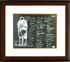 New York Yankees signed 16x20 Photo Custom Wood Framing Babe Ruth w/ 48 sigs- BA - £374.87 GBP