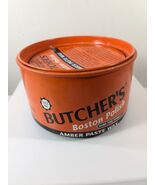 Vintage Butcher&#39;s Wax Boston Polish Amber Paste Wax 16 oz Tin READ - $67.60 CAD