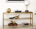 Brass Alexis Rectangular Console Table That Is 55&quot; Wide. - £138.59 GBP