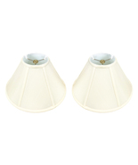 Royal Designs Coolie Empire Lamp Shade, Eggshell, 5&quot; x 14&quot; x 9.5&quot;, Set of 2 - £93.97 GBP