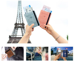 Travel Passport Holder Wallet Blocking Card Cover Case RFID Slim ID Bag ... - $7.50+
