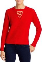 Single Thread Womens Criss Cross Knit Pullover Sweater Red XL  - $40.59