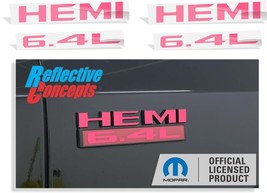 HEMI 6.4L Fender Emblem Overlay Decal Stickers - 2019-2024 Ram 2500Mopar... - £11.58 GBP