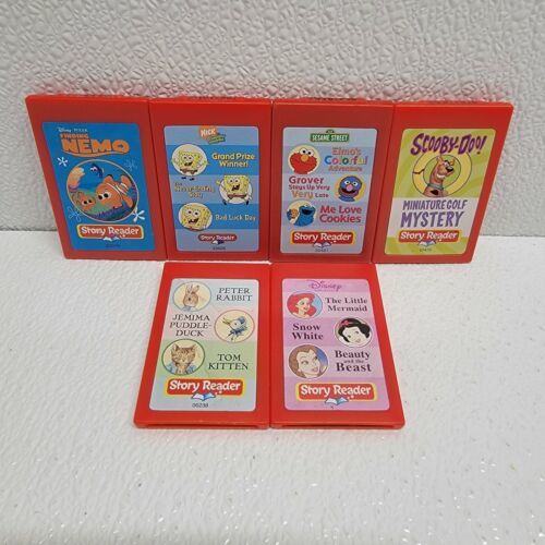 Story Reader Cartridges Lot of 6 - Princess Sesame Street Scooby Spongebob - $9.64