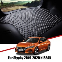 Leather car trunk mat for nissan sentra b18 sylphy 2019 2020 2021 cargo liner tray boot thumb200