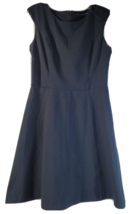 Cynthia Rowley Fit &amp; Flare Dress Womens Size Medium Black Nylon Back Zipper - £18.88 GBP