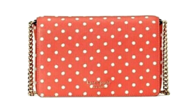 New Kate Spade Spencer Dots Chain Wallet Crossbody Peach Melba Multi / Dust bag - £67.51 GBP