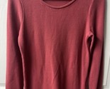 Cold Water Creek Long Sleeved Thermal Womens XS Rust Sweater Top Layering - $13.74