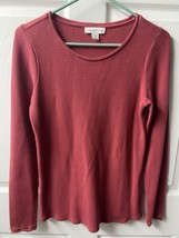 Cold Water Creek Long Sleeved Thermal Womens XS Rust Sweater Top Layering - £10.98 GBP