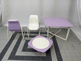 Mattel Barbie Pool Patio Replacement Purple Table Chair Lot READ - £22.86 GBP