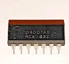 CD4001AE X NTE4001B Rca Integrated Circuit Cmos, Quad 2−Input Nor Gate - £1.21 GBP