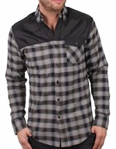 Staple New York Black Grey Red Complex Flannel Plaid Button Up Shirt NWT - $48.74