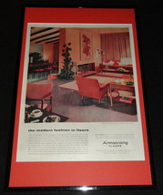 1955 Armstrong Floors Framed 11x17 ORIGINAL Advertising Display - £47.36 GBP