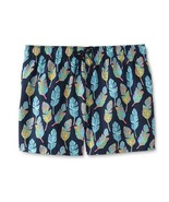 Roebuck &amp; Co Men&#39;s Swim Trunks Shorts Size Large Navy Feathers NEW - $29.88 CAD