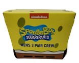Bioworld SpongeBob SquarePants Mens 3 Pair Crew Socks Size 10 - 13 Nicke... - $12.16
