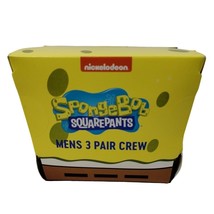 Bioworld SpongeBob SquarePants Mens 3 Pair Crew Socks Size 10 - 13 Nickelodeon - £9.75 GBP