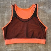 Black &amp; Tangrrine Sports Bra, Yoga, Active, Fit, Running L/XL - $4.79