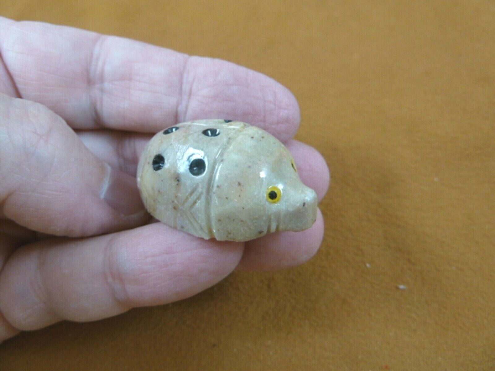 Primary image for (Y-LAD-50) tan Ladybug ladybird beetle love bugs figurine carving SOAPSTONE PERU