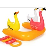 Luxy Float Large Inflatable Flamingo Pool Ring Toss Game Float, Water Po... - $25.60 CAD