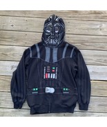 Star Wars Darth Vader Hoodie Full Zip Face Mask Black Youth Kids Size 2XL - $353.46 MXN