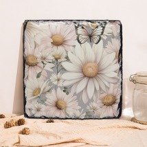 Square Lithograph (Stone) Daisy and Butterflies Home Decor Wall Art Disp... - £23.97 GBP