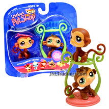 Year 2005 Littlest Pet Shop LPS Pairs Bobble Head - FUN JUNGLE GYM with 2 Monkey - £27.90 GBP
