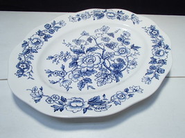 1 Lrg Windermere Vintage Wedgwood China Oval Platter ~ Blue &amp; White ~ 14+&quot; - $69.95