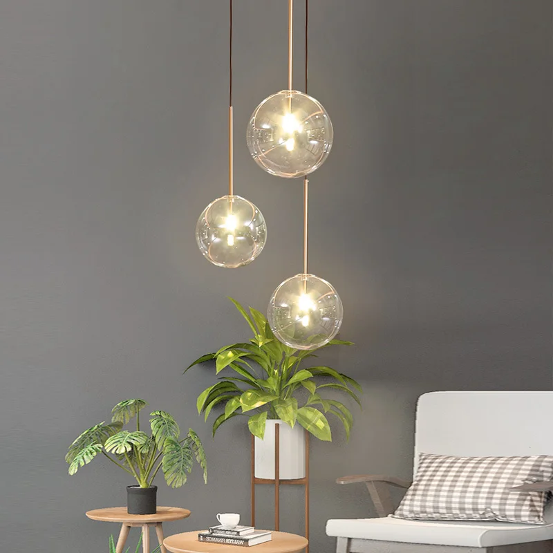 Modern Luxury Glass Ball Chandelier Lighting Fixtures Living Room Bedroo... - £27.45 GBP+