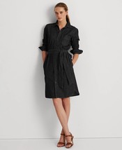 NEW LRALPH LAUREN BLACK DENIM   BELTED  SHIRT DRESS SIZE XL $165 - $99.99