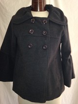 Tres Jolie Women&#39;s Jacket Gray Double Breasted Wool Made In Italy Size M... - $49.50