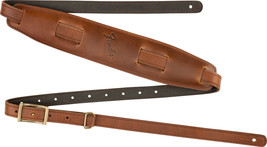 Fender Mustang Vintage Premium Leather Saddle Strap, Cognac #: 099068912... - $73.99