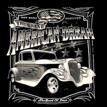 American Dream Vintage Race Car Black Tee Shirt Size Xxlg Adult TS8 Flames - £5.23 GBP