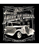 AMERICAN DREAM VINTAGE RACE CAR BLACK TEE SHIRT SIZE XXLG  adult TS8 flames - £4.96 GBP