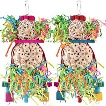 Bissap Conure Toys, 2PCS Bird Parrot Foraging Shredder Hanging Toys Sola Balls - $22.76