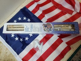 Betsy Ross Flag Pole Kit Flag American Law Us Tex® 150D Nylon Wooden Cast U.S - £28.44 GBP