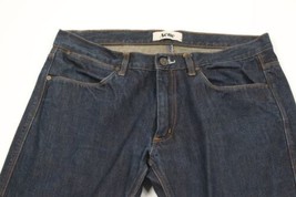 Acne Studios Mens 34x31 Distressed Max Raw Straight Leg Denim Jeans Pants Blue - £79.08 GBP