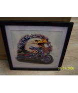 Hand Diamond Art Painting of a American Eagle with a Motorcycle 12x12 frame - £47.90 GBP